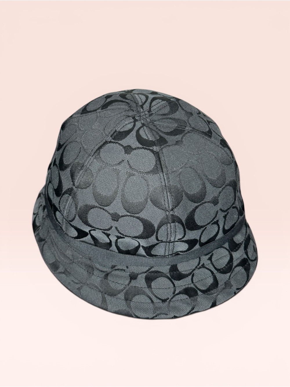 Coach Black Signature Hat Bucket Cloche Hat - Picture 4 of 6